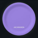 Jacaranda lila Farbname Pappteller<br><div class="desc">Jacaranda lila Farbname</div>