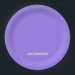 Jacaranda lila Farbname Pappteller<br><div class="desc">Jacaranda lila Farbname</div>