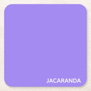 Jacaranda lila Farbname Rechteckiger Pappuntersetzer