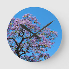 Jacaranda Runde Wanduhr