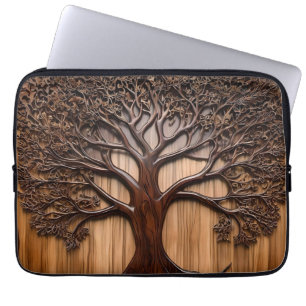 Jacaranda Tree: Naturkunde in Holz, Laptopschutzhülle