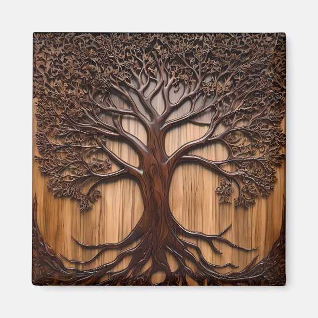 Jacaranda Tree: Naturkunde in Holz, Magnet (Vorne)