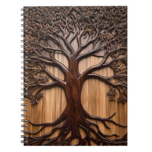 Jacaranda Tree: Naturkunde in Holz, Notizblock