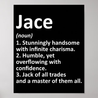 Jace Definition Personalisierter Name Lustiger Geb Poster
