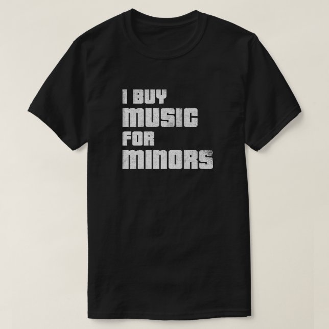 J'Achète De La Musique Pour Mineurs T-shirt (patin (Design devant)
