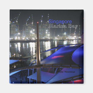 Jachthafen-Bucht-Singapur-Reise-Kühlschrankmagnete Magnet