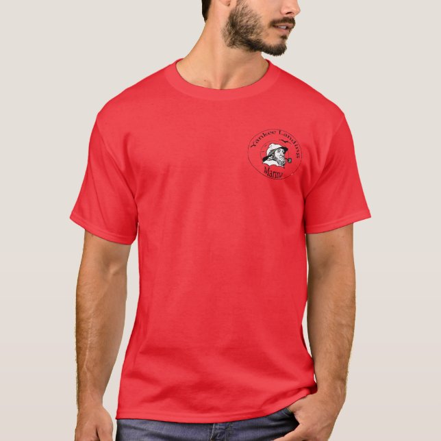 Jachthafen rot-keine Rückseite T-Shirt (Vorderseite)