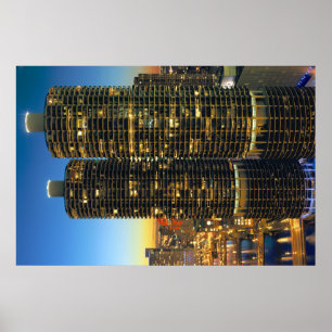 Jachthafen-Stadt Chicago Poster