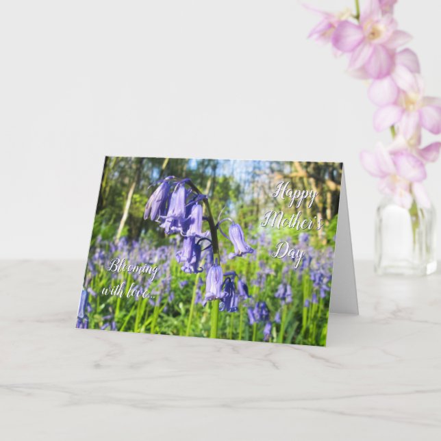 Jacinthe des bois en fleurs - Carte personnalisée  (Orchidée)