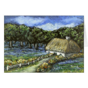 Jacinthes des bois, ajonc et région boisée