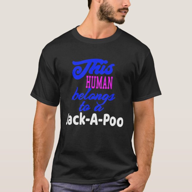 Jack A Poo Hundeshirt Poodle Jack Russell Terrier T-Shirt (Vorderseite)