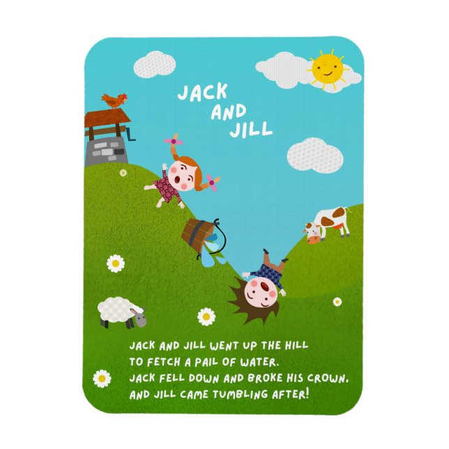 Jack and Jill Nursery Rhyme Magnet (Vertikal)