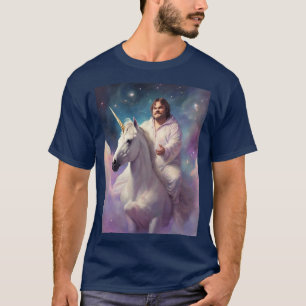 Jack Black's kosmische Einhornreise durch die Ster T-Shirt