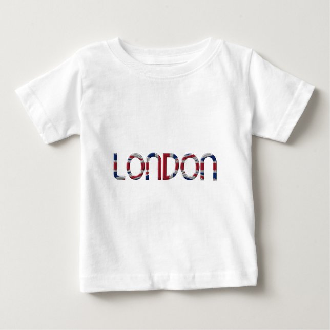 Jack British Flag Typografie Elegant Baby T-shirt (Vorderseite)