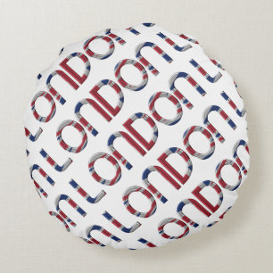 Jack British Flag Typografie Elegant Rundes Kissen