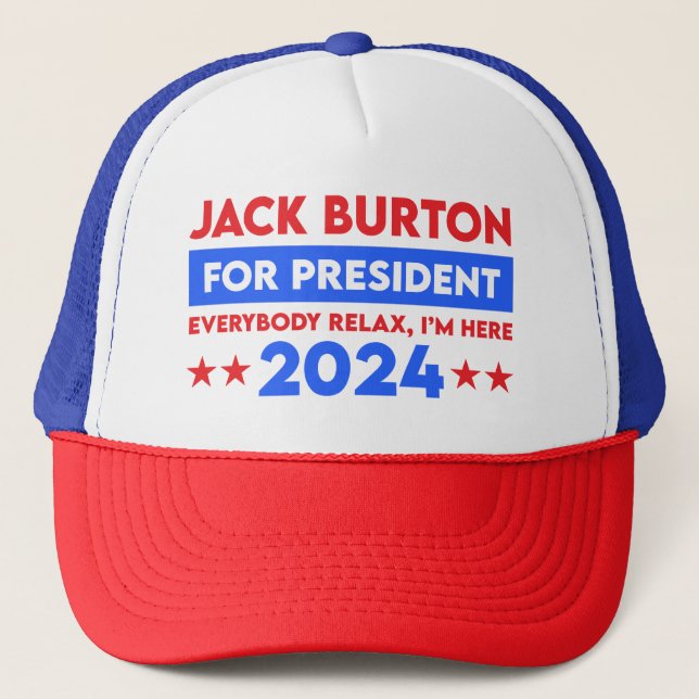 Jack Burton für Präsident 2024 Truckerkappe (Vorderseite)