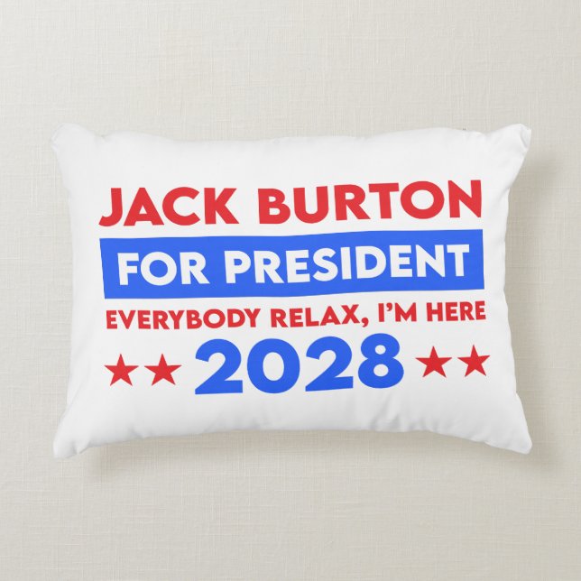Jack Burton für Präsident 2028 Dekokissen (Vorderseite)