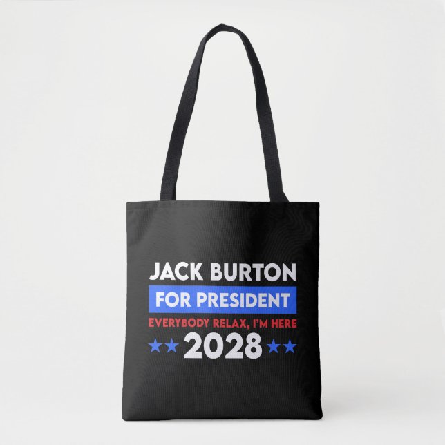 Jack Burton für Präsident 2028 Tasche (Vorderseite)