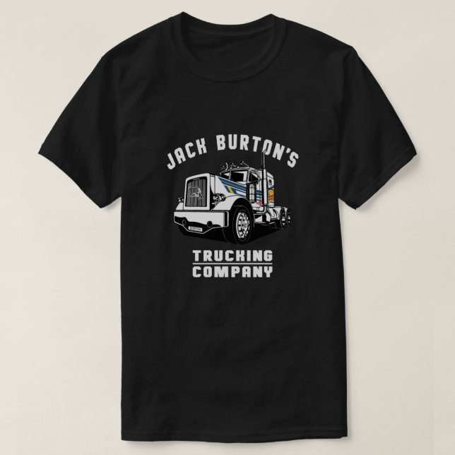 Jack Burtons Trucking Company Black Active T-Shirt (Design vorne)
