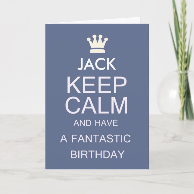 jack, carte d'anniversaire pour jack, carte calme (Devant)