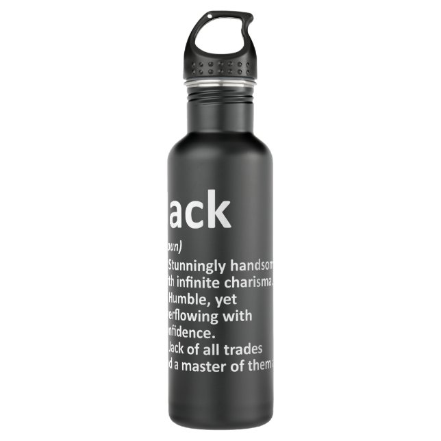 JACK Definition Personalized Name Funny Birthday G Edelstahlflasche (Vorderseite)