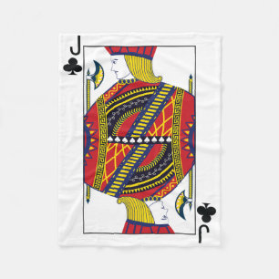 Jack der Clubs Poker Card Spielkarte Blackjack Ca Fleecedecke