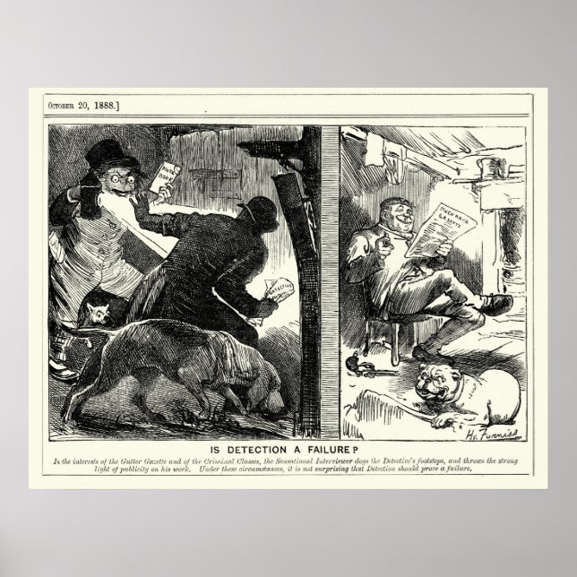 Jack der Rapper - Erkennt einen Fehler, 1888 Poster (Vorne)