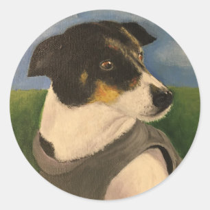 Jack Der schöne Hund Runder Aufkleber