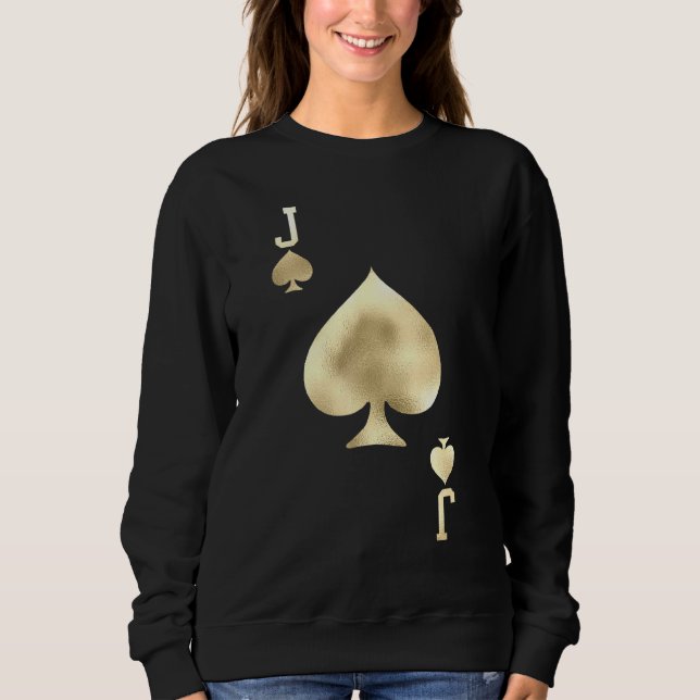 Jack der Spades - Kartenkartentracht Sweatshirt (Vorderseite)