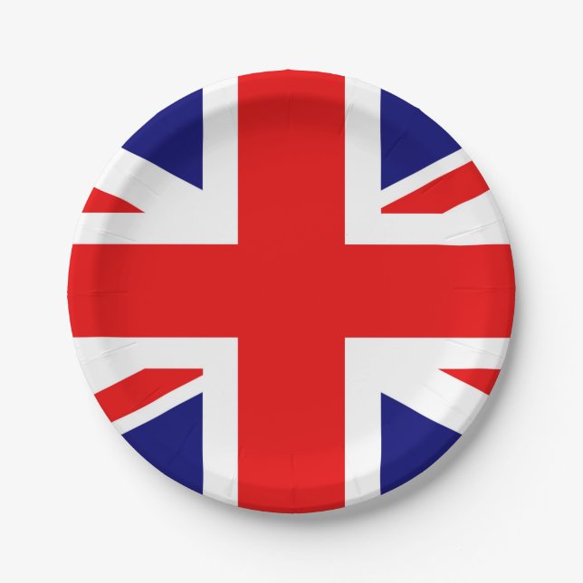 JACK DER UNION - DIE BRITISCHE FLAG PAPPTELLER (Vorderseite)