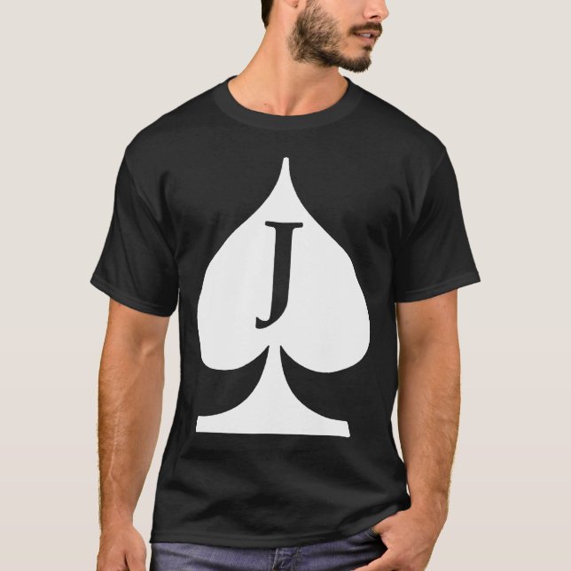 Jack des Spaten-Kartenstapelen Poker-Symbol-Poker T-Shirt (Vorderseite)