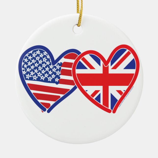 Jack-Flag-Hörer der American Flag Union Keramik Ornament (Vorne)