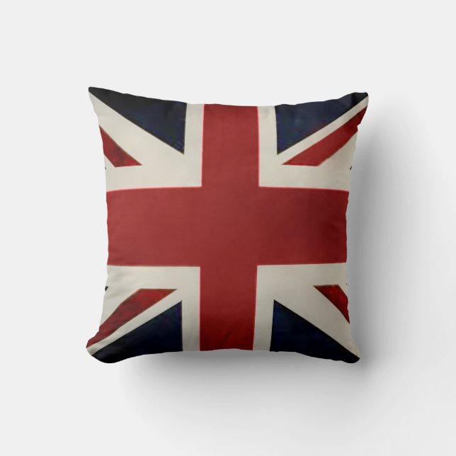Jack-Flag PixDezines Vintage Gewerkschaft Kissen (Vorderseite)