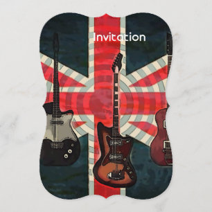 Jack Flag Rock Roll Electric Guitar Einladung