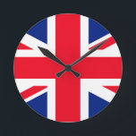 Jack Flag Vereinigtes Königreich Runde Wanduhr<br><div class="desc">Jack Flag Vereinigtes Königreich</div>