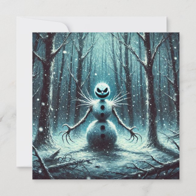 Jack Frost Snowman Feiertagskarte (Vorderseite)