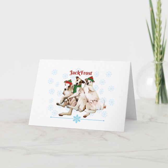 Jack-Frost-Weihnachtsgruß-Karte Karte (Vorderseite)