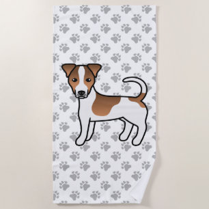 Jack für weiße und glatte Tee Russell Terrier Dog Strandtuch