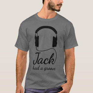 Jack hatte einen Rille-Kopfhörer-House Techno-Jung T-Shirt