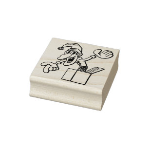 Jack in der Box Kunst Briefmarke Gummistempel