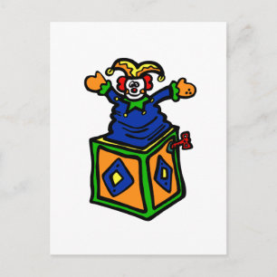 Jack in der Schachtel Postkarte