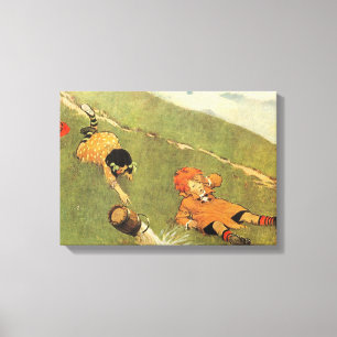 Jack & Jill Kinderzimmer Rhyme Stretched Canvas Pr Leinwanddruck