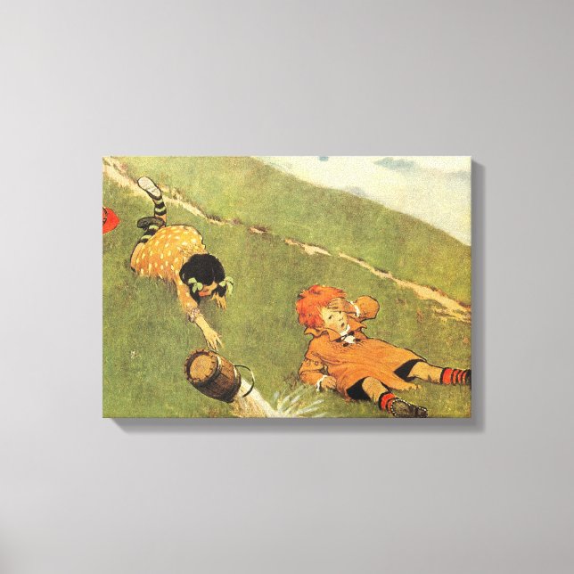 Jack & Jill Kinderzimmer Rhyme Stretched Canvas Pr Leinwanddruck (Vorderseite)