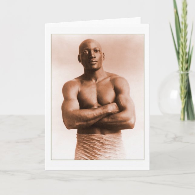 Jack Johnson American Boxer Vintages Foto Karte (Vorderseite)