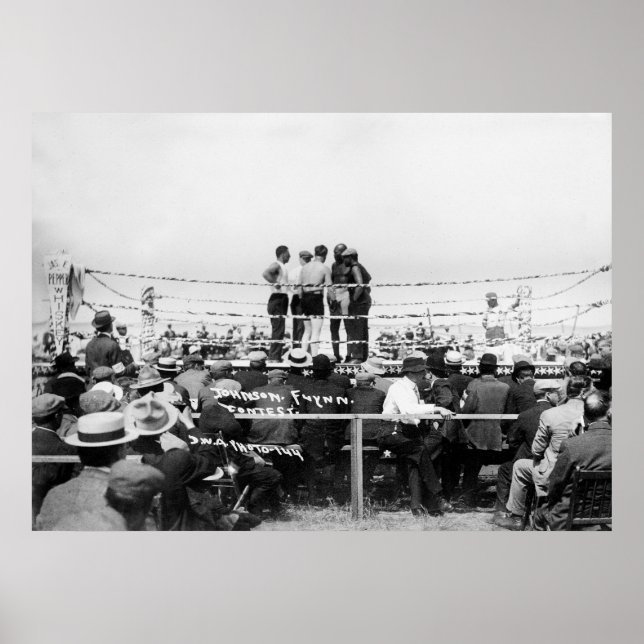 Jack Johnson gegen Fireman Jim Flynn Boxing: 1912 Poster (Vorne)