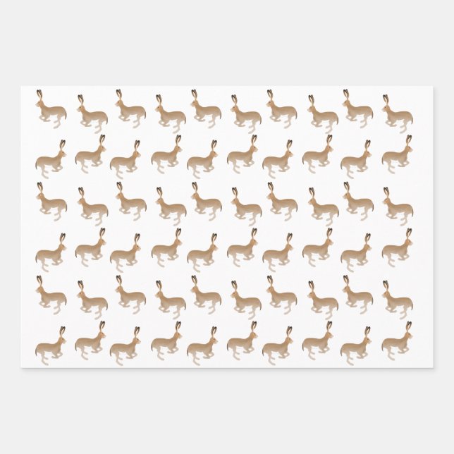 Jack Kaninchen Wrapping Paper Sheets Geschenkpapier Set (Vorderseite)