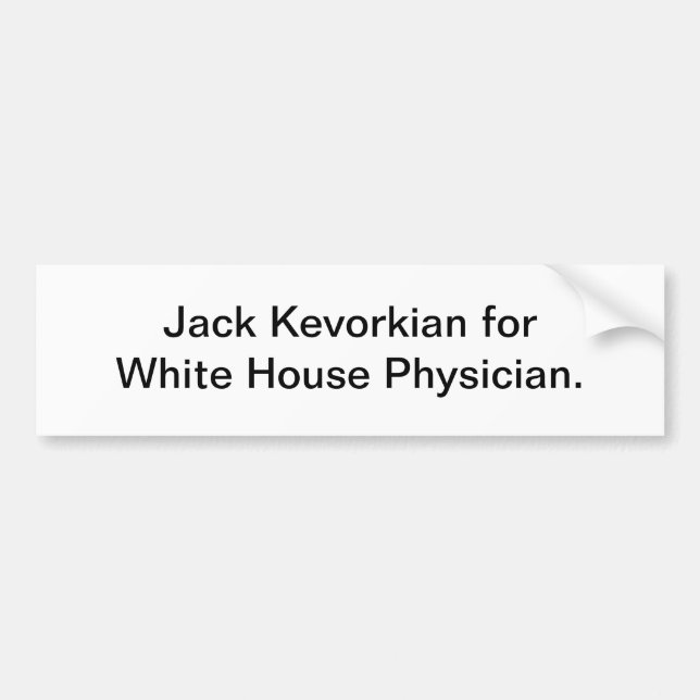 Jack Kevorkian Autoaufkleber (Vorne)