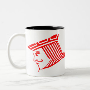 Jack King Game Cards hören Red Deck Zweifarbige Tasse