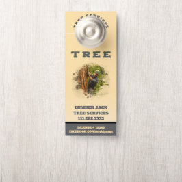 *~* Jack-Klempner-TREE-Services QR Gelbe Tür Türanhänger