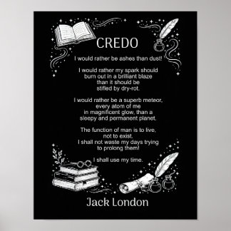 Jack Londons Glaubensbekenntnis Poster